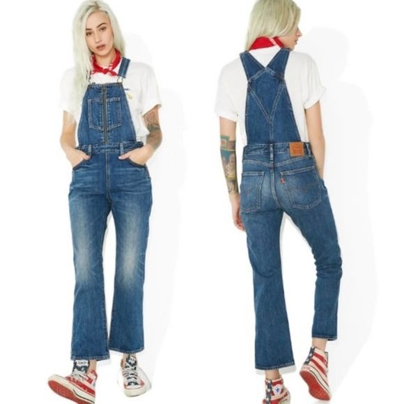 Levi’s Orange Tab Denim Overalls Size 29 - Picture 1 of 14